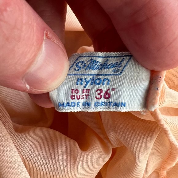 Vintage 50s 60s Nightgown Slip Dress Set Puff Sleeve Ruffle Tiered Floral MCM - Picture 6 of 10